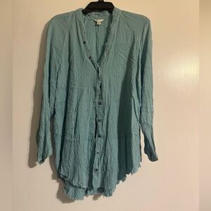 Cato Teal Button-Down Shirt